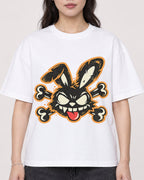 Mockup Boxy Heavyweight Tee White female close-up 03
