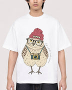 Mockup Boxy Heavyweight Tee White male close-up 11