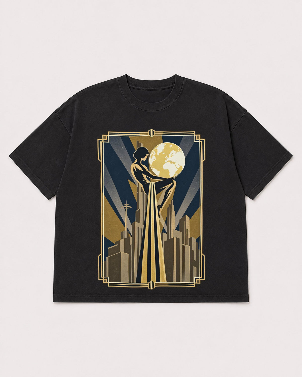 Mockup Boxy Heavyweight Tee Black product