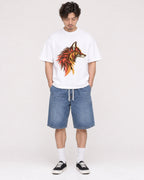 Mockup Boxy Heavyweight Tee White male full-body 03