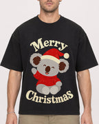 Mockup Boxy Heavyweight Tee Black male close-up 08