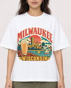 Mockup Boxy Heavyweight Tee White female close-up 02