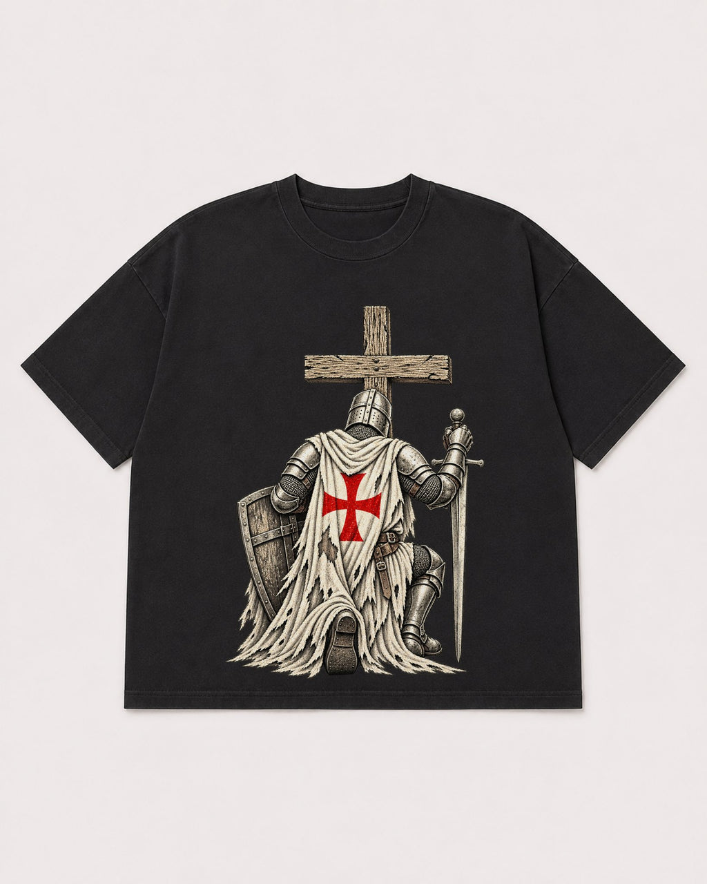 Mockup Boxy Heavyweight Tee Black product