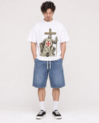 Mockup Boxy Heavyweight Tee White male full-body 03