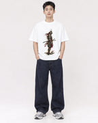 Mockup Boxy Heavyweight Tee White male full-body 21