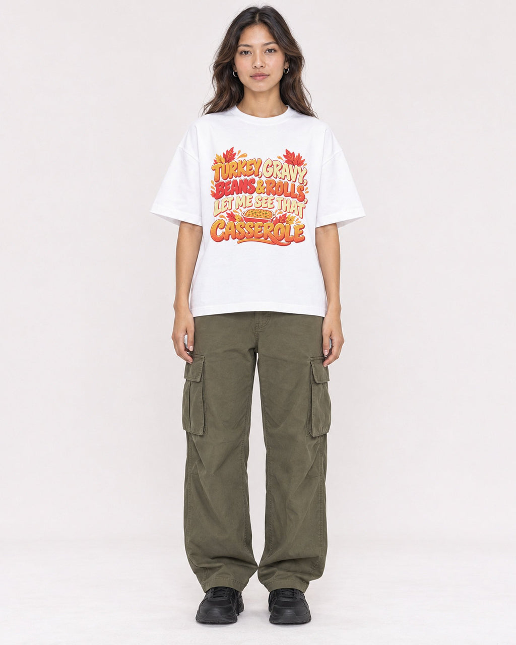 Mockup Boxy Heavyweight Tee White female full-body 02