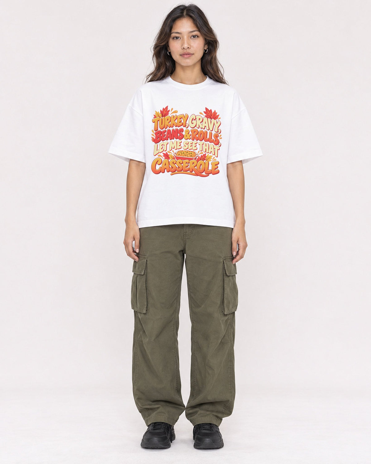 Mockup Boxy Heavyweight Tee White female full-body 02
