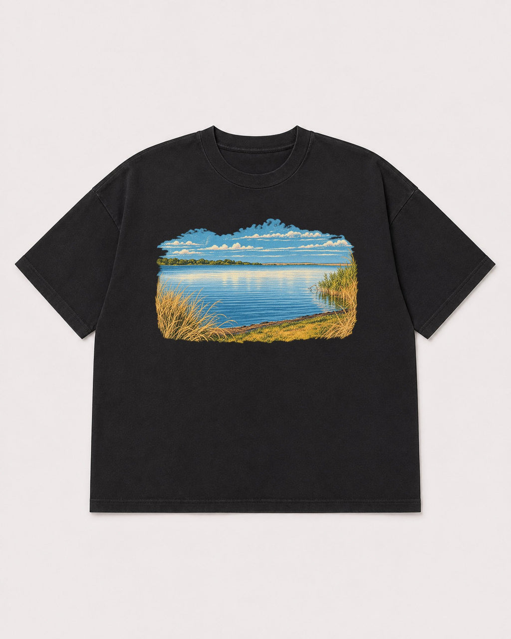 Mockup Boxy Heavyweight Tee Black product