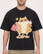 Mockup Boxy Heavyweight Tee Black male close-up 08