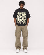Mockup Boxy Heavyweight Tee Black male full-body 04