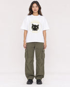 Mockup Boxy Heavyweight Tee White female full-body 02