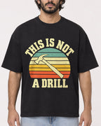 Mockup Boxy Heavyweight Tee Black male close-up 17