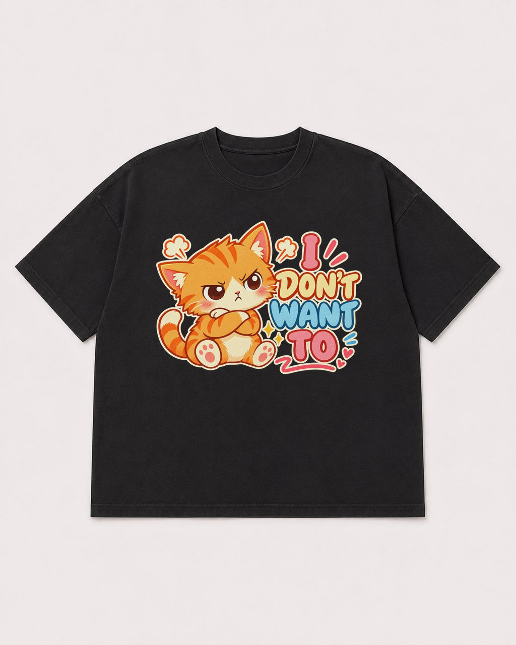 Mockup Boxy Heavyweight Tee Black product