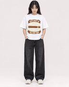 Mockup Boxy Heavyweight Tee White female full-body 13