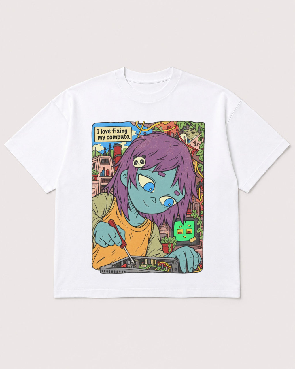 Mockup Boxy Heavyweight Tee White product