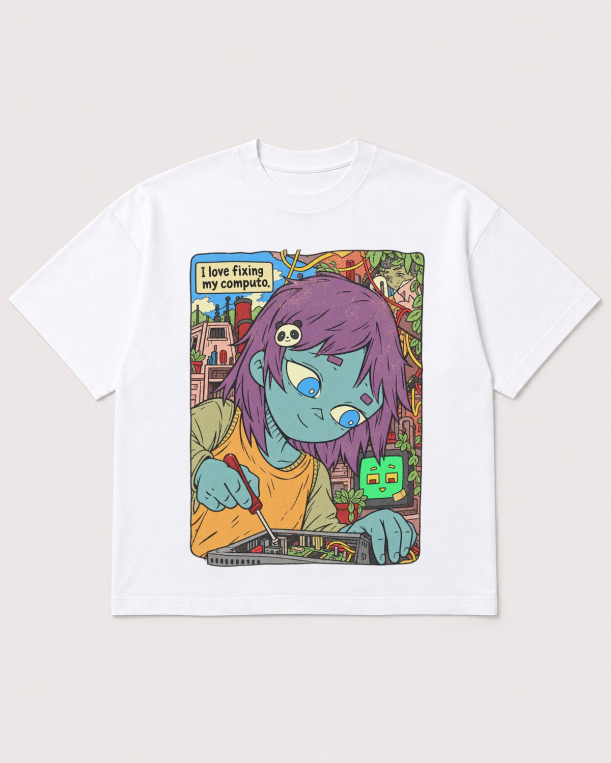 Mockup Boxy Heavyweight Tee White product