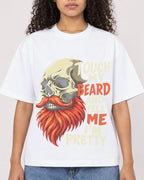 Mockup Boxy Heavyweight Tee White female close-up 10