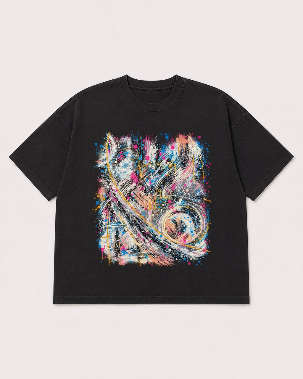 Mockup Boxy Heavyweight Tee Black product