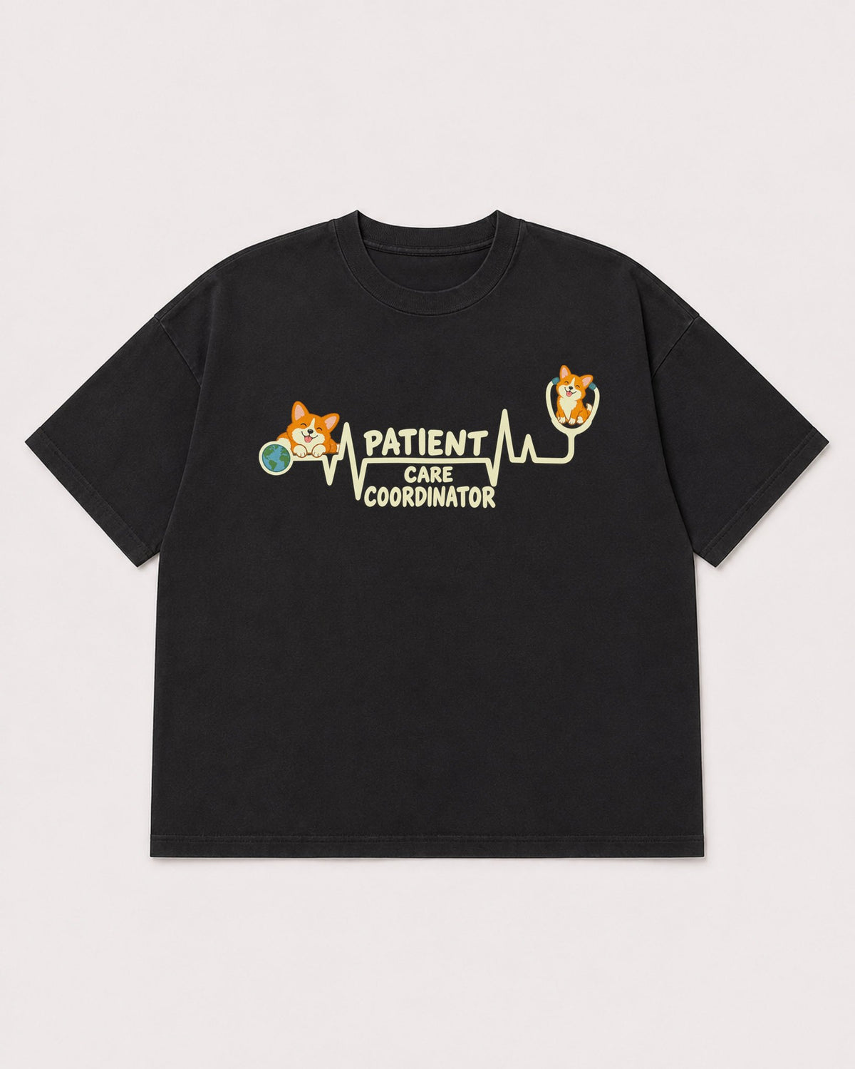 Mockup Boxy Heavyweight Tee Black product