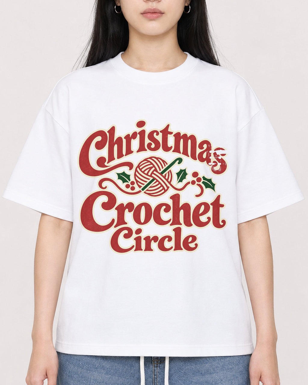 Mockup Boxy Heavyweight Tee White female close-up 01