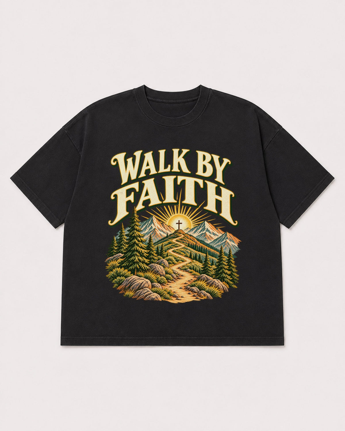 Mockup Boxy Heavyweight Tee Black product