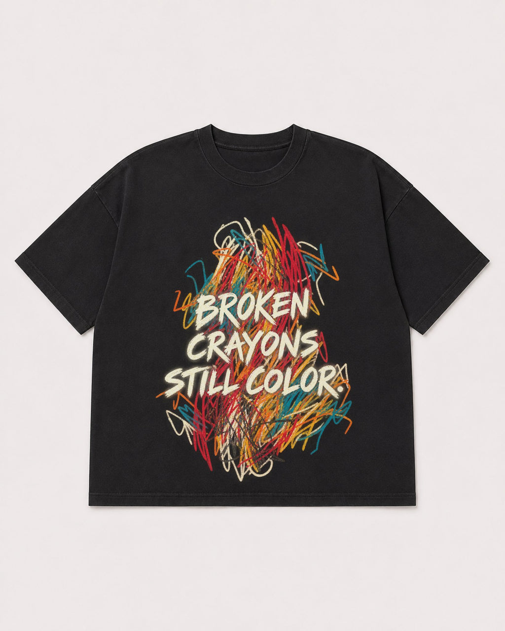 Mockup Boxy Heavyweight Tee Black product