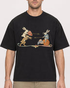 Mockup Boxy Heavyweight Tee Black male close-up 08