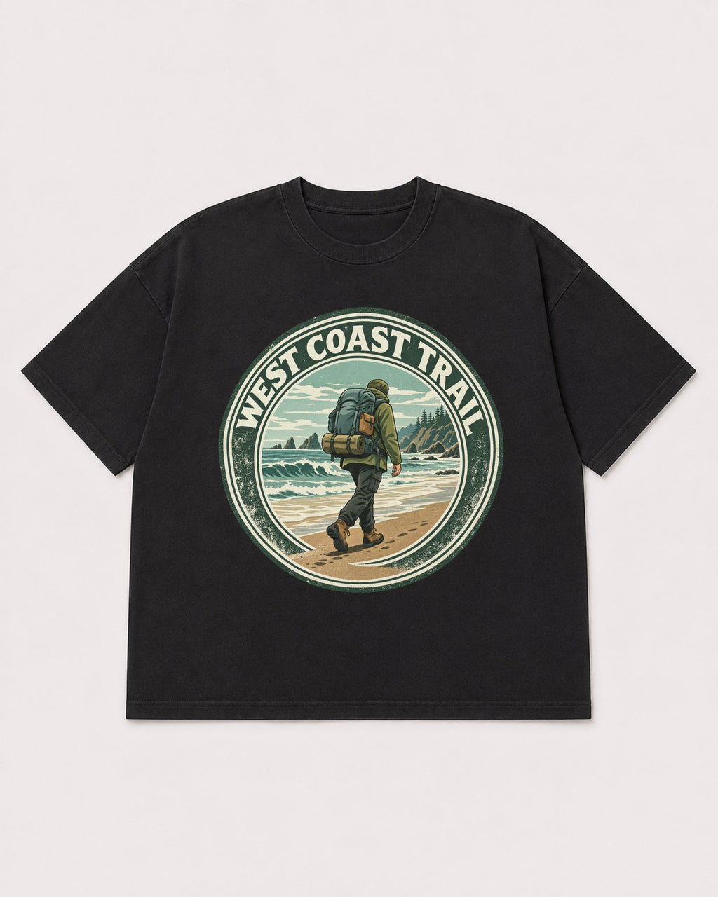 Mockup Boxy Heavyweight Tee Black product