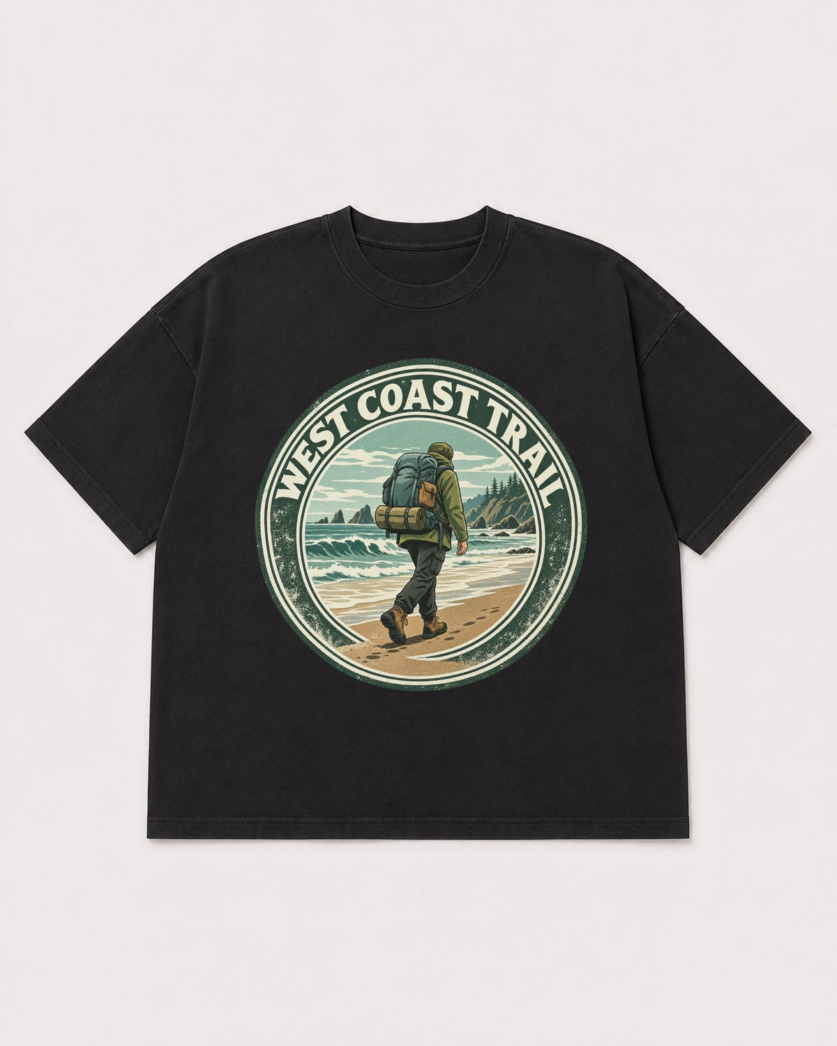 Mockup Boxy Heavyweight Tee Black product