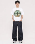 Mockup Boxy Heavyweight Tee White male full-body 01