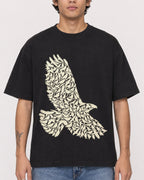 Mockup Boxy Heavyweight Tee Black male close-up 06