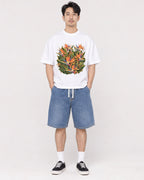 Mockup Boxy Heavyweight Tee White male full-body 13