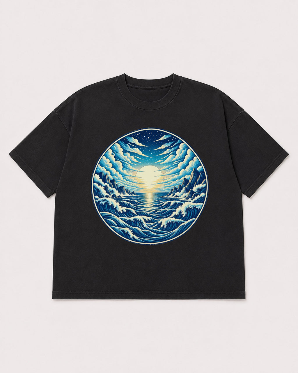 Mockup Boxy Heavyweight Tee Black product