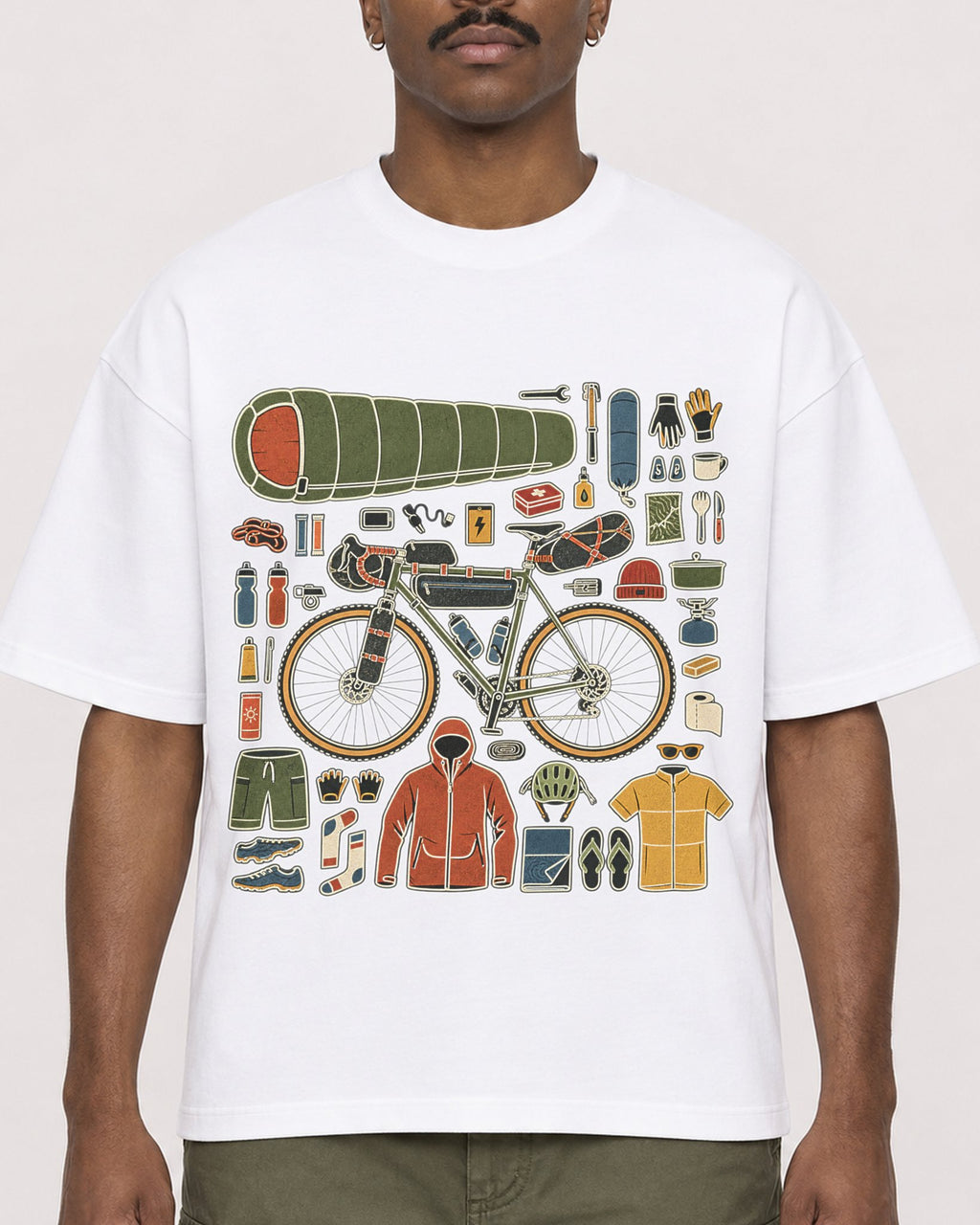 Mockup Boxy Heavyweight Tee White male close-up 44