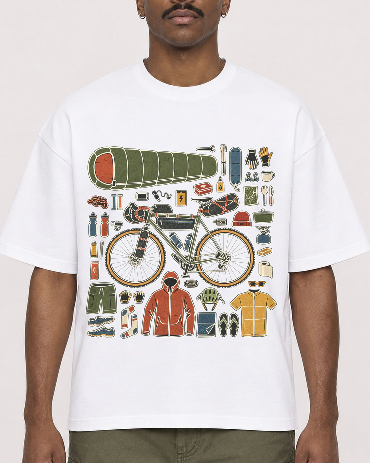 Mockup Boxy Heavyweight Tee White male close-up 44