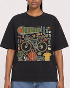 Mockup Boxy Heavyweight Tee Black female close-up 44