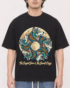 Mockup Boxy Heavyweight Tee Black male close-up 03