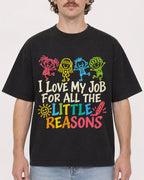 Mockup Boxy Heavyweight Tee Black male close-up 09