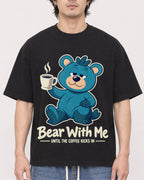Mockup Boxy Heavyweight Tee Black male close-up 03