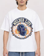 Mockup Boxy Heavyweight Tee White male close-up 03