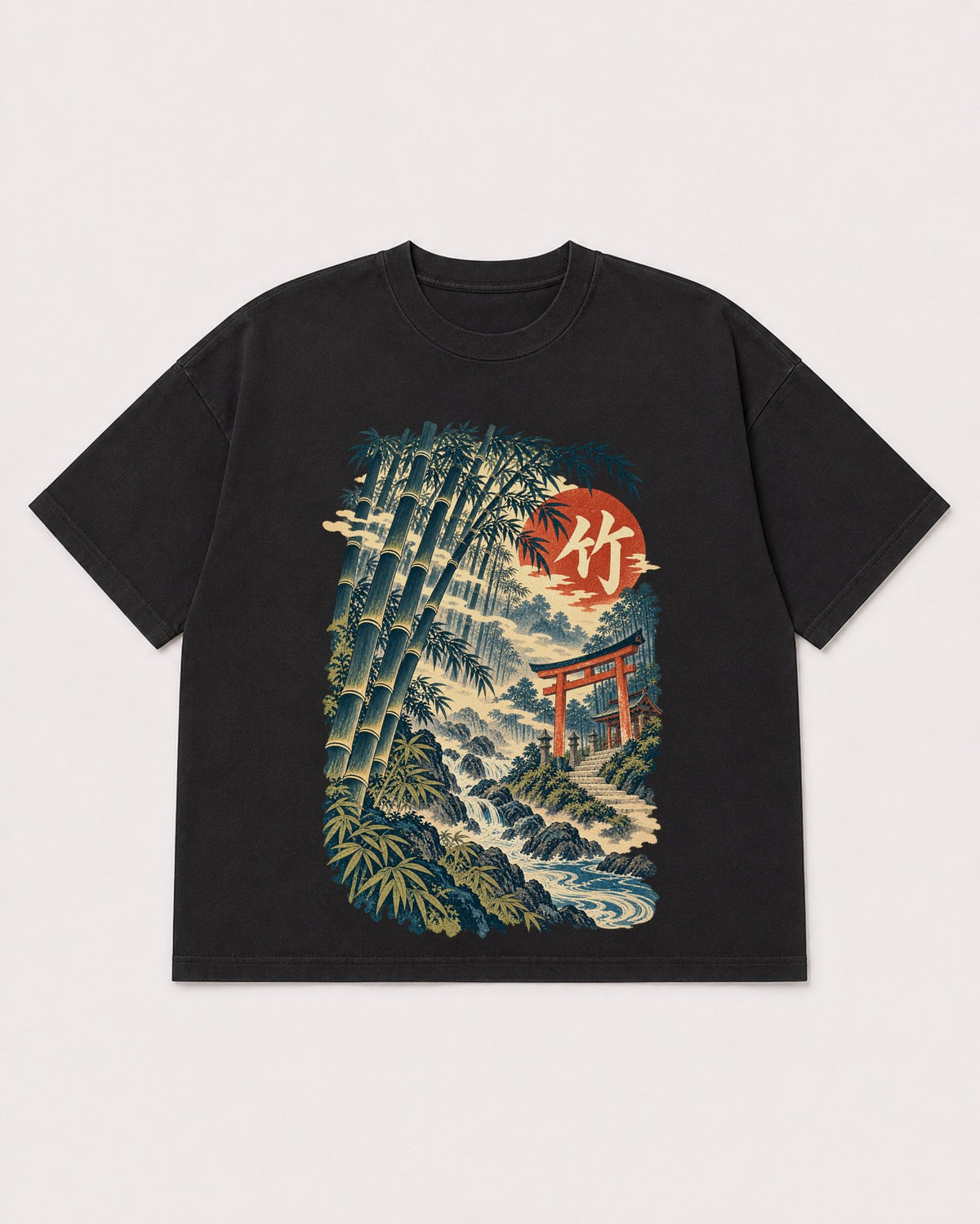 Mockup Boxy Heavyweight Tee Black product