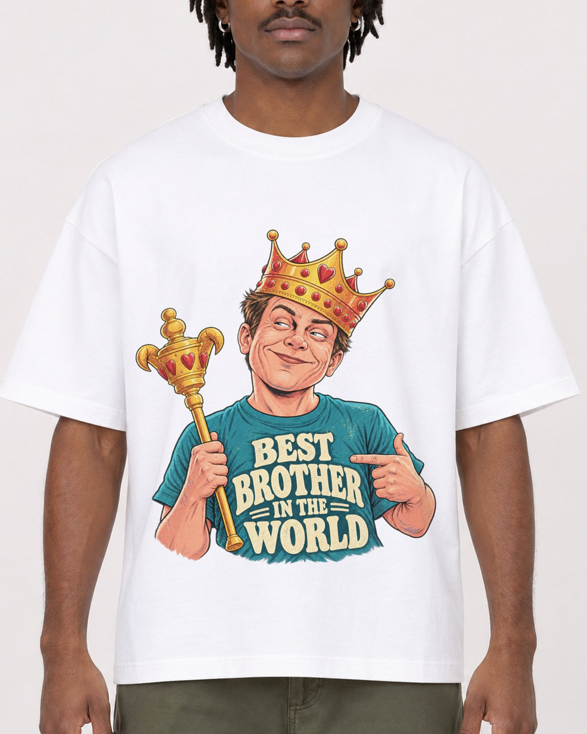 Mockup Boxy Heavyweight Tee White male close-up 04