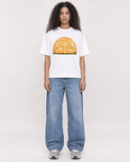 Mockup Boxy Heavyweight Tee White female full-body 10