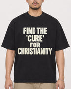 Mockup Boxy Heavyweight Tee Black male close-up 32