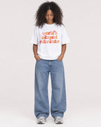 Mockup Boxy Heavyweight Tee White female full-body 05