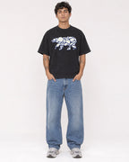 Mockup Boxy Heavyweight Tee Black male full-body 06