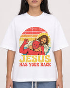 Mockup Boxy Heavyweight Tee White female close-up 46