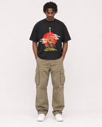 Mockup Boxy Heavyweight Tee Black male full-body 04