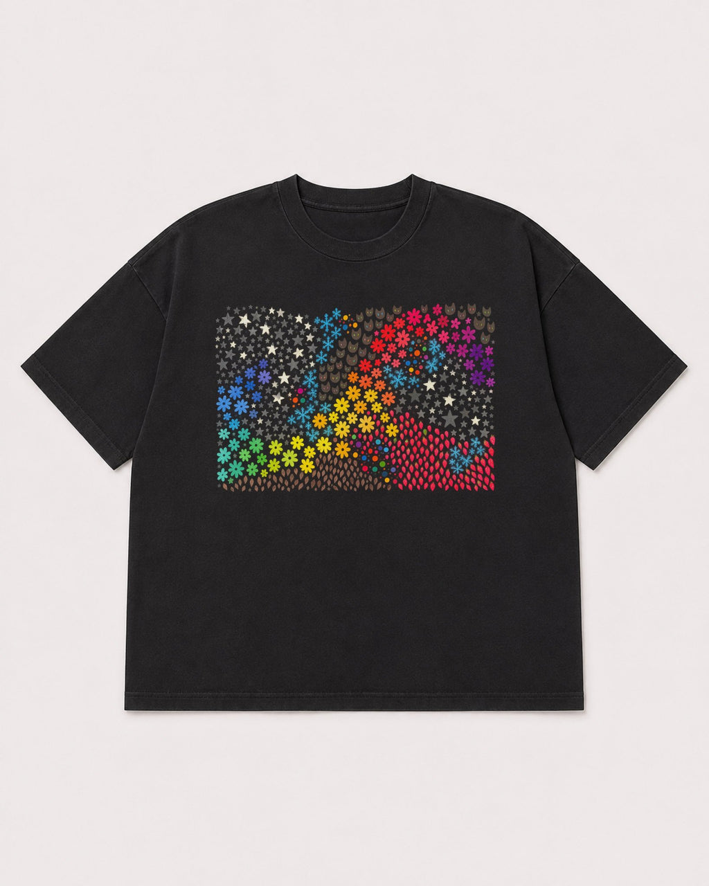 Mockup Boxy Heavyweight Tee Black product