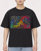 Mockup Boxy Heavyweight Tee Black male close-up 01